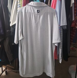 FootJoy Light Grey Micro-Check Golf Polo